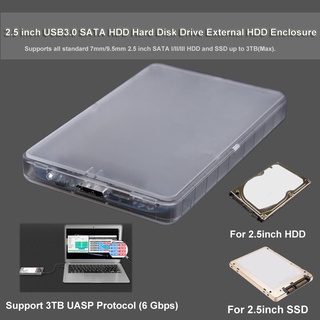 Ber 2.5 inch USB 3.0 SATA HDD Hard Disk Drive External HDD Enclosure Case Box
