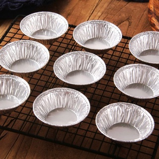 100pcs Disposable Aluminum Foil Tart Pan Mini Pot Pie Tart Bake Plate Tin Pan Tray (7)
