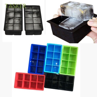 tasker gran liofilizado molde de goma cubo de hielo fabricante de hielo molde 8 rejillas bandeja diy cuadrado silicona/multicolor