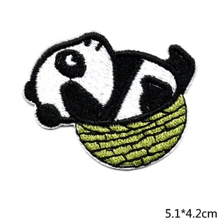 zong 14 unids/set lindo panda bordado parche coser hierro en parches para ropa niños mochila parches apliques insignia diy decoración (8)