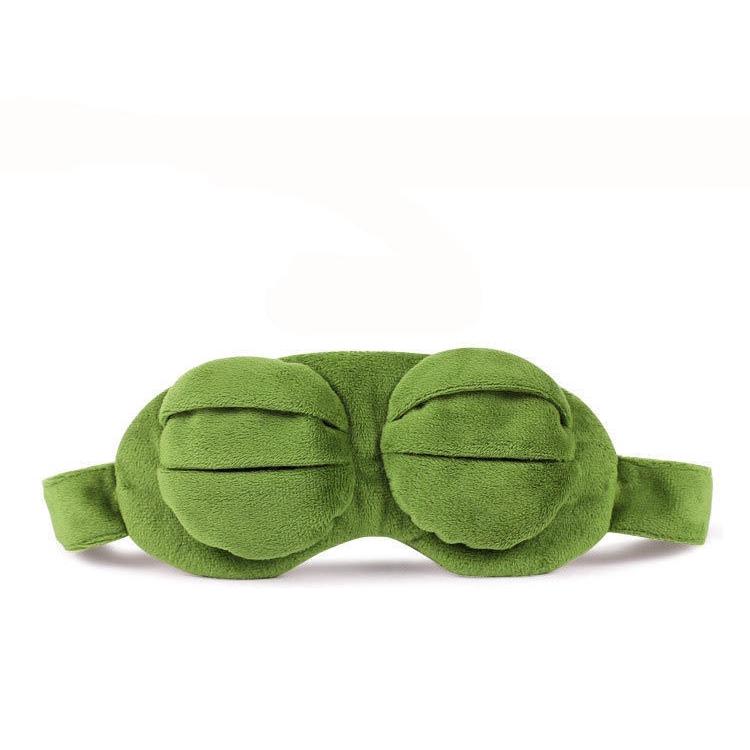 [SD] Mujeres Hombres Suaves Portátiles Viaje Dormir Ojos Máscaras/Sad Frog Diseñado 3D Dibujos Animados Naturales Eyeshade/Cubierta/Divertido Descanso Venda/Parche De Acolchado Moda (6)