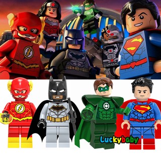 DC Comics Super Heroes Minifigures Compatible Lego Batman Superman Flash Liga De La Justicia Bloques De Construcción Juguetes