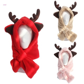 [jj] sombrero de ciervo de animales con bufanda para niños envolturas de invierno navidad