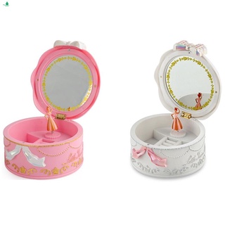 [en stock] joyeros musicales para niñas bailarina giratoria caja de música gramófono juguetes para niños regalos de cumpleaños rosa