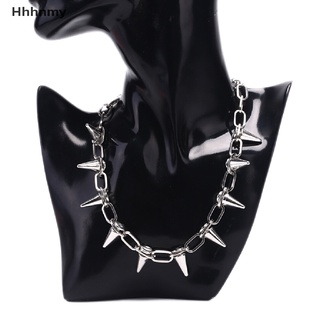 Hmy> New Spike Rivet Punk Collar Necklace Goth Rock Biker Link Chain Choker Jewelry well