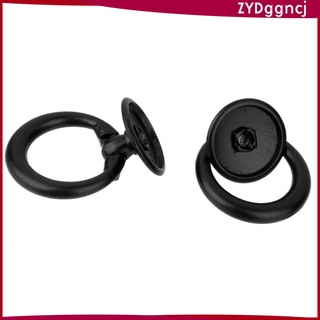 1 par de herrajes vintage en forma de anillo negro de un solo agujero para armario (1)