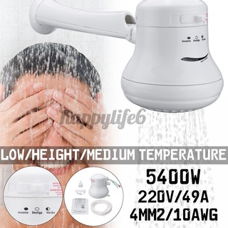 en venta caliente 110v/220-240v 0.8" cabezal de ducha eléctrico calentador de agua instantáneo 5.7ft manguera soporte happylife6 (7)