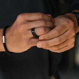 Vnox Banda De boda Para hombre anillo De 6 mm De tungsteno negro
