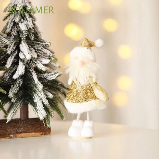 bodamer 1pcs muñeca de pie santa claus decoración del hogar adornos de navidad pequeño lindo moda feliz navidad para escritorio top dorado diy artesanía