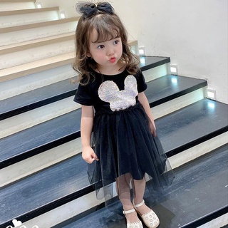 Girls Summer Dress2021New Korean Style Children's Lace Edging Girls' Baby Girl Summer Dress Princess Dress Fashion