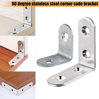 10 piezas de ángulo recto soporte de esquina de acero inoxidable en forma de l para muebles