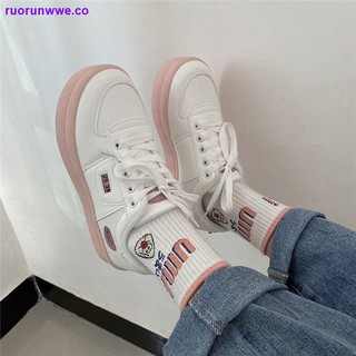 2021 nuevo estilo coreano salvaje moda femenina estudiante zapatos deportivos estilo calle estilo universidad zapatos blancos suela gruesa mujer zapatos de junta
