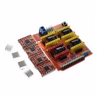 cnc shield v3 máquina de grabado/impresora 3d/+4pcs a4988 controlador de la junta de expansión para arduino