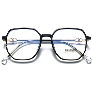 Lentes irregulares Anti-azul luz plana reemplazable lentes Retro Unisex marco de ordenador gafas (7)