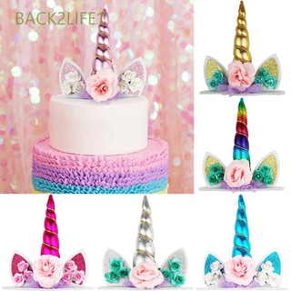 Back2Life1 1pc lindo niños niño boda oro/plata unicornio decoración de tartas decoración de tartas/Multicolor