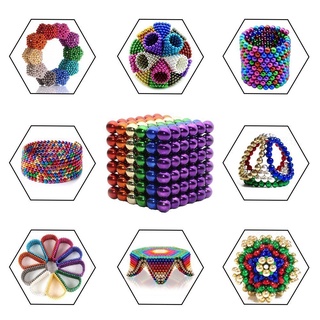 【sabaya】 216Pcs 3mm Magic Block Puzzle Magnetic Ball Cube Children Early Education Gift (4)