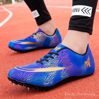 35-44 Spike zapatos de pista y campo de los hombres de las mujeres zapatos de entrenamiento zapatos de atletismo profesional pista de correr de salto de carrera zapatos suaves zapatillas de deporte tPws