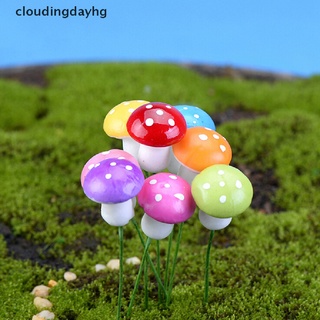 cloudingdayhg mini colorido hongo jardín adorno miniatura macetas hadas diy casa de muñecas productos populares