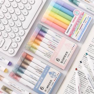 Rotulador de 6 colores/marcador/marcador coreano/papelería Multicolor