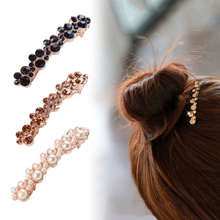 mujeres moda diamantes de imitación perla clip de pelo pasador horquilla headwear regalo