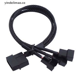 [yindelimao] cable adaptador divisor de ventilador de computadora de cobre molex a 3 vías 3 pines/4 pines 12v [co]