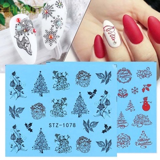 Huinet - calcomanías de navidad para árbol de navidad, diseño de uñas