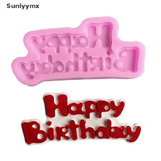 [sxm] molde de silicona en forma de feliz cumpleaños sugarcraft & chocolate moldes decoración de tartas uyk (5)