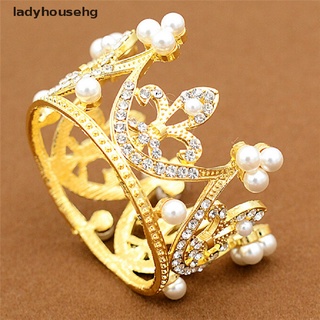 ladyhousehg boda novia corona joyería perla reina princesa corona cristal accesorio de pelo venta caliente