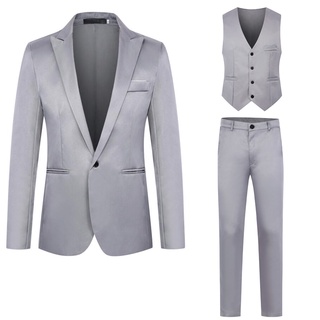 trajes de boda de los hombres casual formal esmoquin blazer 3in1 slim fit traje (3)