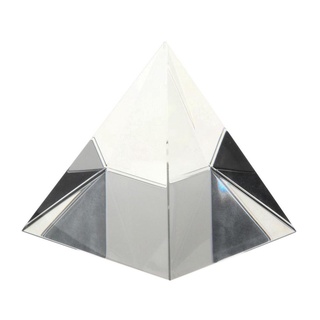 70mm Clear Crystal Glass Pyramid Prism Craft Statue Home Decor Paperweight, Great home office decoration,