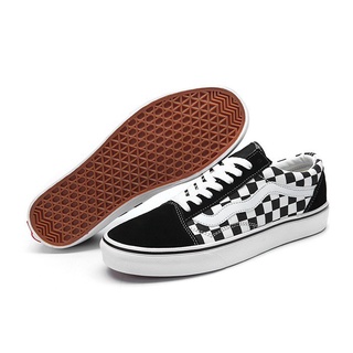 Vans5563 Classic Black and White Checkerboard Plaid Shoes Women's Shoes One-step Street Trend Korean Version Super Light Men's Shoes Casual Shoes (8)