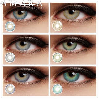 lentes de contacto amara serie siam/lentes de contacto coloridos/estilo diario/1 par/6 colores/lentes transparentes/cosméticos