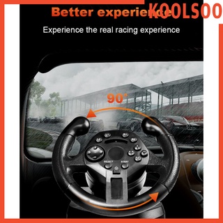 [KOOLSOO] Juego de conducción volante de carreras + pedales de freno vibración USB para PS3/PC