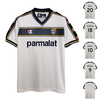 Camiseta Retro Parma 2002 2003 de visitante Away Football Club para hombre hombre uniforme de fútbol