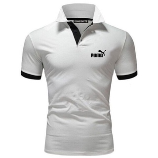 Puma hombre manga corta Polo T-Shirt verano negocios Casual solapa Golf Polos camisa de tenis Top