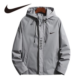! ¡Nike! The New Leisure Trend Bomber chaqueta Denim chaqueta de cuero
