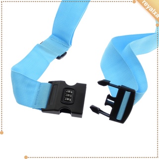 Cinturón De equipaje Digital con 3 combinación Para viaje/Mate Azul