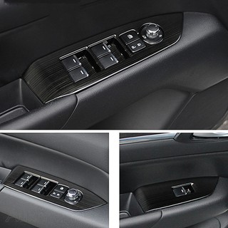panel de interruptor de ventana de coche ajustar la cubierta de ajuste pegatinas de la tira de adornar decoración del coche estilo para mazda cx-5 cx5 2017 2018 2019 lhd (5)