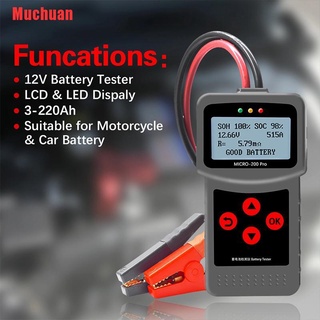 Muchuan 12v Car Moto Battery Tester Digital AGM EFB Gel Load Battery System Analyzer