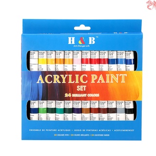 24 colores de pintura acrílica dibujo pigmento tubo de pintura al óleo para artistas principiantes adultos estudiantes dibujo pintura Graffiti suministros de arte