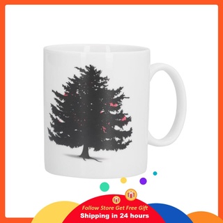Goon - taza para cambiar de Color, diseño de árboles de navidad, cerámica para oficina en casa (1)