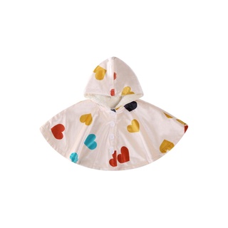 Youkon-Manta de bebé, cálida impresión de corazón botón con capucha capa Outwear para fiesta de cumpleaños fotografía