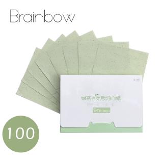 Brainbow 100 Unids/pack Portátil Absorbente Facial Papel Control De Aceite Toallitas Hoja Matcha Aceitosa