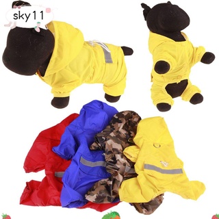 sky pet suministros mascota mono chaqueta protector solar con capucha perro impermeable ropa al aire libre impermeable reflectante transpirable pu/multicolor