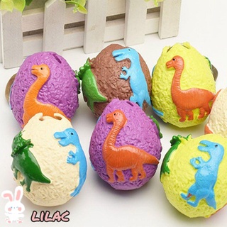 ❥LILAC✿ TPR huevos de dinosaurio exprimir Vent juguete bola de alivio (Color aleatorio) divertida sorpresa Anti estrés niños