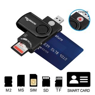 Rg universal multifuncional MS M2 SIM SD TF USB lector de tarjetas inteligentes adaptador