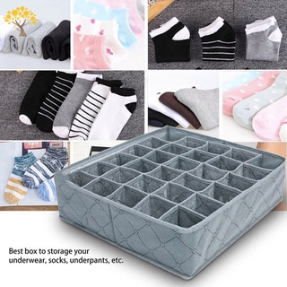 Househol 30 rejillas de ropa interior caja calcetines de tela y sujetador de almacenamiento cajón armario carbón de bambú organizador caja