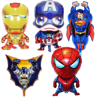 75cm * 43cm Iron Man Capitán América Spiderman Foil Globo (Vengador) De Dibujos Animados Bebé Ballon Super Héroe Globos Para Fiesta De Cumpleaños Decoraciones Niños
