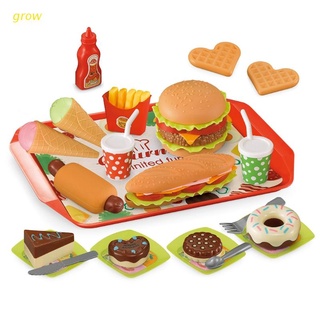 grow fast food juguetes educativos hamburguesa hot dog papas fritas juego de cocina juguetes