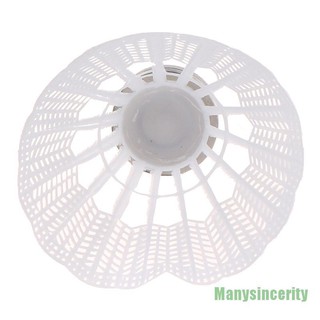 [manysincerity] 12 pzs volantes de plástico de bádminton blanco para interiores al aire libre, gimnasio, deportes (2)